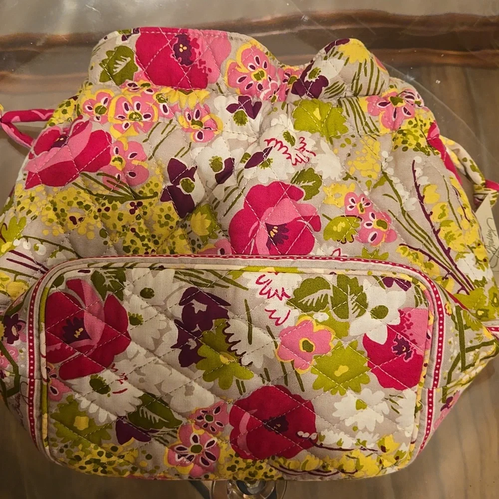 Vera Bradley Pink and Green Floral Tote